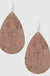 Leatherette Teardrop Drop Earrings