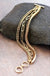 Layered gold paperclip chain link bracelet - LECCE