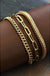 Layered gold paperclip chain link bracelet - LECCE
