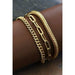 Layered gold paperclip chain link bracelet - LECCE