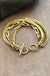 Layered gold paperclip chain link bracelet - LECCE