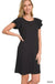 Layered Ruffle Cap Sleeve Round Neck Dress - LECCE