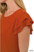 Layered Ruffle Cap Sleeve Round Neck Dress - LECCE
