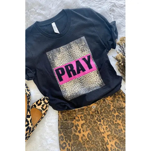 Leopard Square Pray Tee - LECCE