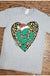 Christmas cactus with leopard heart t-shirt T-art fashion