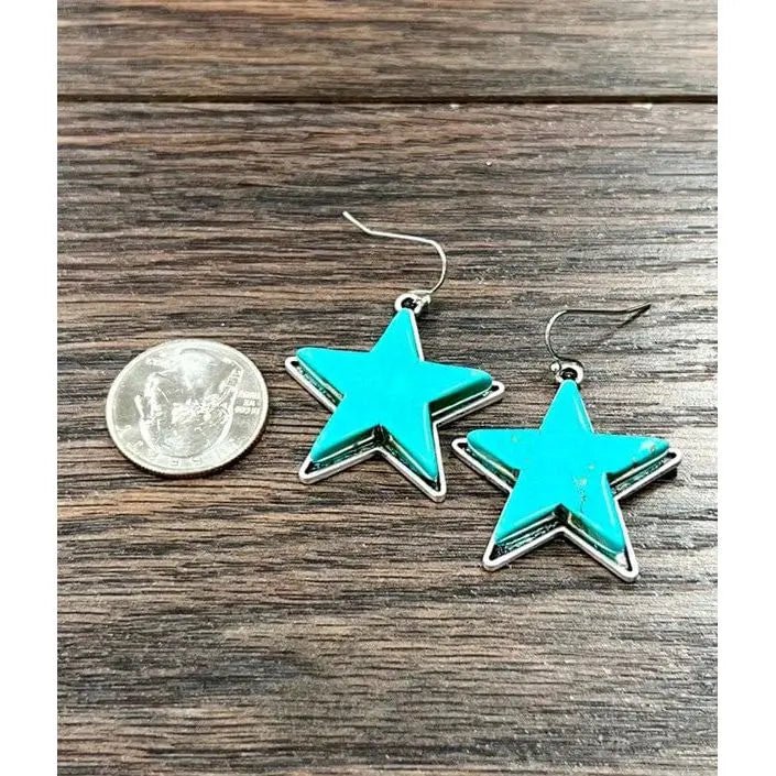 Lone star turquoise earrings - LECCE