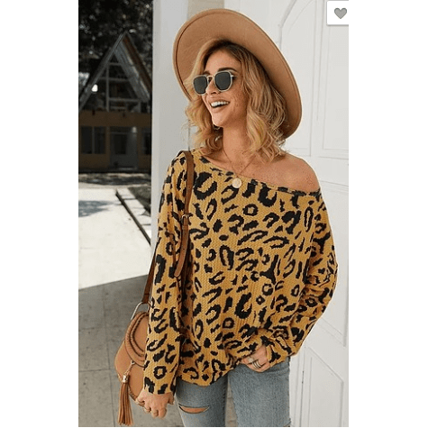Leopard Print loose fit Long Sleeve Top