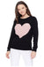 Love Heart Jacquard Round Neck Pullover Sweater - LECCE