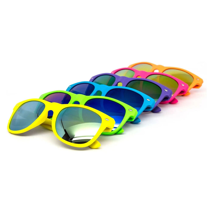 Maddox Premium Soft Touch Neon Mirror Sunglasses - LECCE