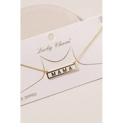 Mama tag charm necklace - LECCE