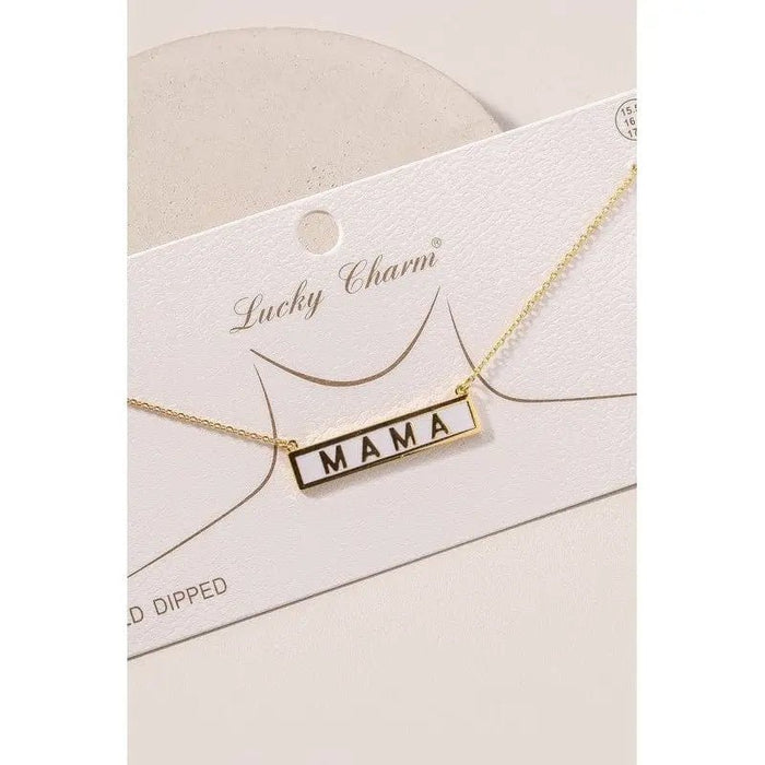 Mama tag charm necklace - LECCE
