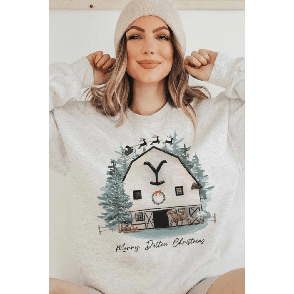 Merry Dutton Christmas Graphic Sweatshirt - LECCE