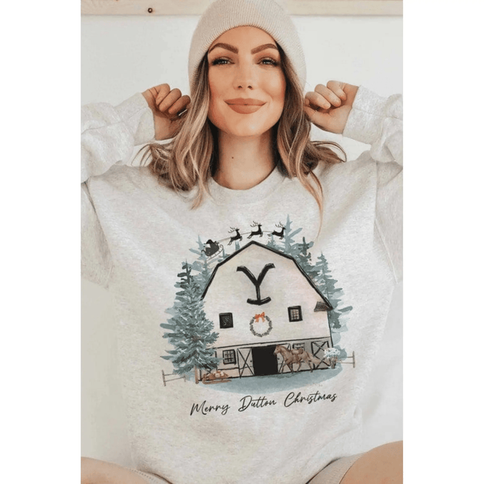 Merry Dutton Christmas Graphic Sweatshirt - LECCE