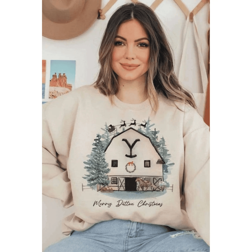 Sudadera con gráfico navideño de Merry Dutton