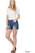 Mid Rise Denim Shorts - LECCE