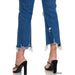 Mid - rise Distressed Bootcut Cropped Denim Pants - LECCE