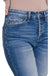 Mid - rise Distressed Bootcut Cropped Denim Pants - LECCE