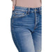 Mid - rise Distressed Bootcut Cropped Denim Pants - LECCE