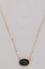 Oval Faceted Pendant Necklace