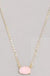 Oval Faceted Pendant Necklace