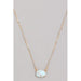 Oval Faceted Pendant Necklace