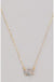 Oval Faceted Pendant Necklace