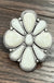 Monster Size White Turquoise Adjustable Ring - LECCE