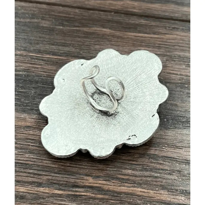 Monster Size White Turquoise Adjustable Ring - LECCE