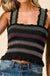 Multi color stitch all over smocking tank top - LECCE