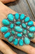 Natural turquoise adjustable ring, bronze* dual band - LECCE