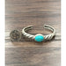 Natural turquoise "C" cuff bracelet - LECCE