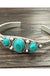 Natural Turquoise C Cuff Bracelet - LECCE