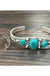 Natural Turquoise C Cuff Bracelet - LECCE