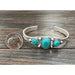 Natural Turquoise C Cuff Bracelet - LECCE