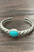 Natural turquoise "C" cuff bracelet - LECCE