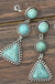 Natural Turquoise Post Dangling Earrings - LECCE