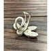 Natural White Turquoise Adjustable Ring, Bronze Double Band - LECCE