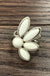 Natural White Turquoise Adjustable Ring, Bronze Double Band - LECCE