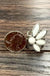 Natural White Turquoise Adjustable Ring, Bronze Double Band - LECCE