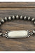 Natural White Turquoise Stretch Bracelet - LECCE