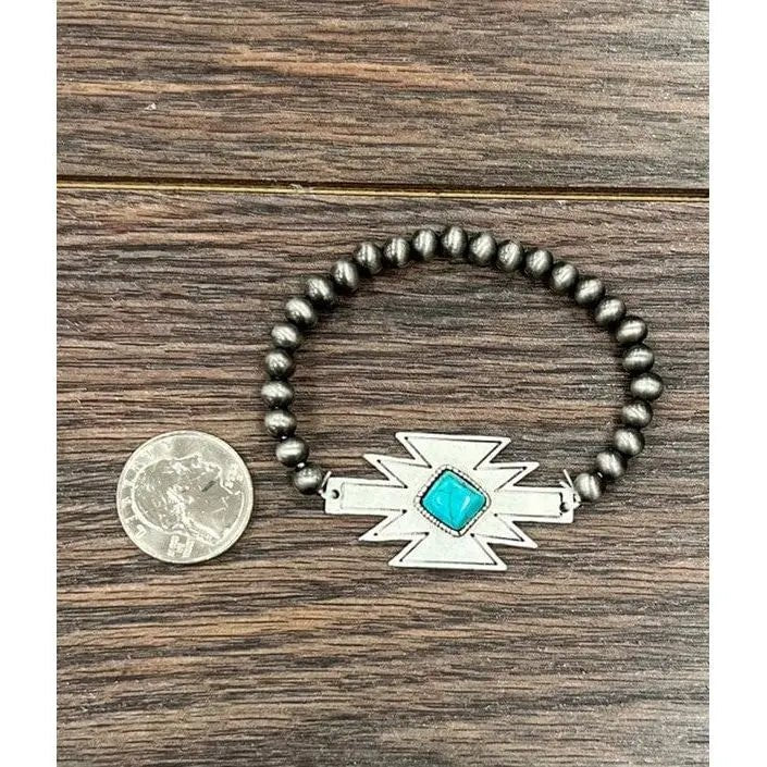 Pulsera turquesa azteca navajo