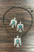 Navajo thunderbird turquoise necklace set - LECCE