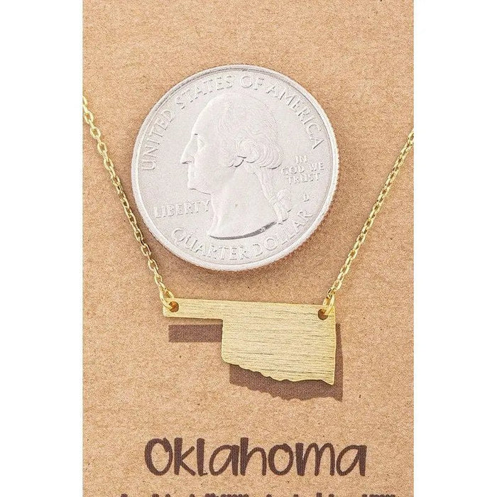 Oklahoma state pendant necklace - LECCE