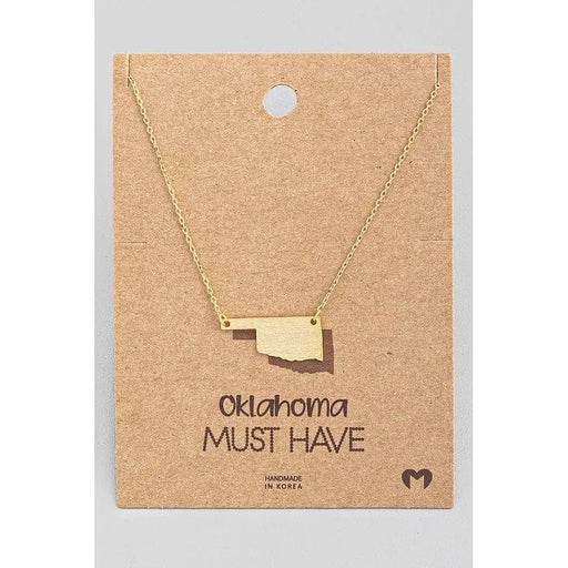 Oklahoma state pendant necklace - LECCE