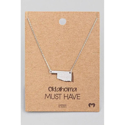 Oklahoma state pendant necklace - LECCE