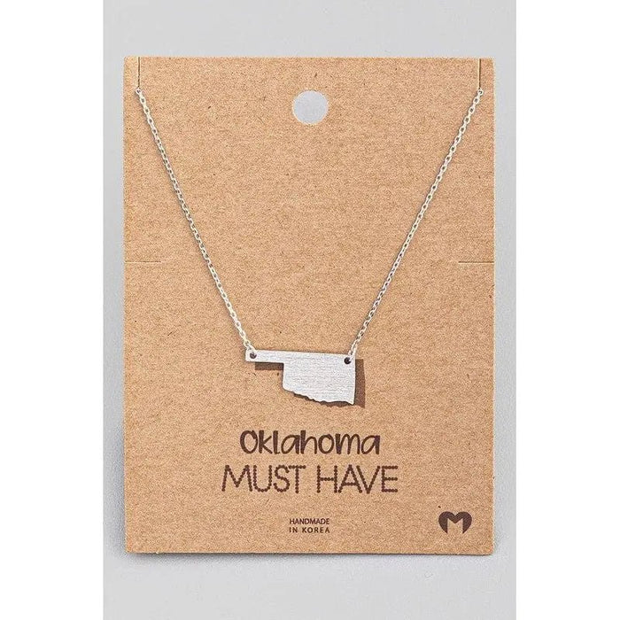 Oklahoma state pendant necklace - LECCE