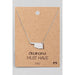 Oklahoma state pendant necklace - LECCE