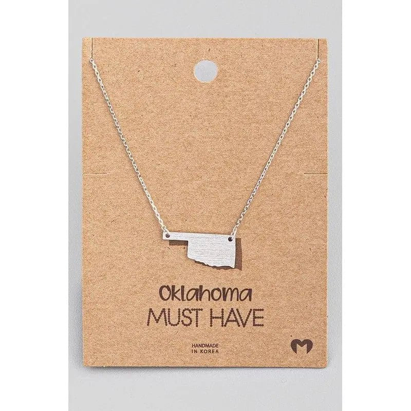 Oklahoma state pendant necklace - LECCE