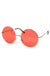 Oversized Circle Color Metal Sunglasses - LECCE