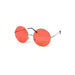 Oversized Circle Color Metal Sunglasses - LECCE